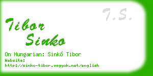tibor sinko business card